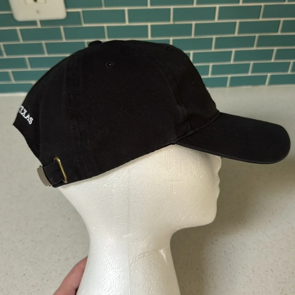Tito’s Handmade Vodka black orange embroidered Texas adjustable baseball hat